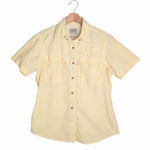 L.L. Bean Women's Outdoor Vented Fishing Hiking Shirt Size S Lemon Yellow